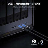 Ugreen nasync dxp6800 pro (grijs, 2x 10gbe, hdmi, thunderbolt 4 (40gb s))