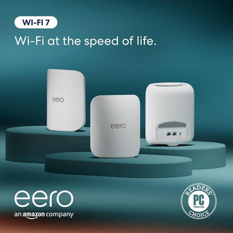 Eero Pro 7 Mesh-WLAN-Router, 3-teiliger Mesh-Router (weiß)