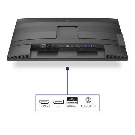 Philips 24b2g5200 23.8 monitor (zilver zwart, 1x displayport, 1x hdmi, 1x vga, 4x usb-a)
