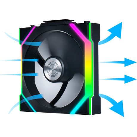Lian Li Uni Fan SL120 Wireless RGB Gehäuselüfter (schwarz, 3 Stück, 120 x 124,5 x 28 mm, PWM)