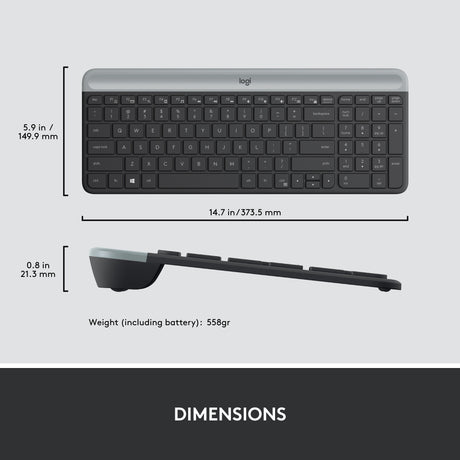 Logitech MK470 Slim Wireless Keyboard und Mauskombination