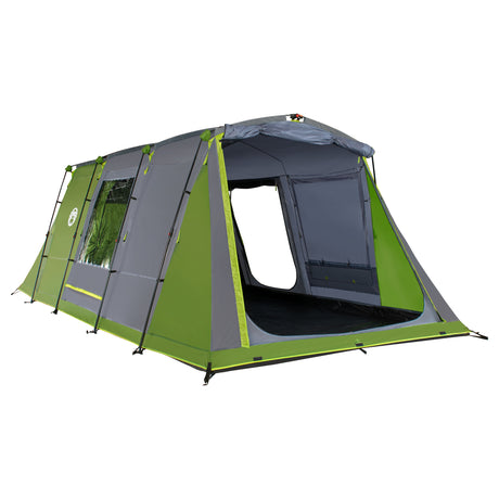 Coleman Fastpitch Victoria Falls 4 Verdunkelungszelt – 4-Personen-Zelt – schneller Aufbau dank Fastpitch – Blackout-Schlafzimmer-Technologie – grün