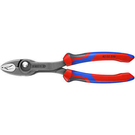 Knipex Frontgripzange | Länge 200 mm | polierte Mehrkomponentenhüllen | schwarz phosphatiert | 1 Stück - 82 02 200 - 82 02 200