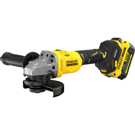 Stanley Fatmax V20 18V Winkelschleifer 125mm (schwarz gelb, Akku und Ladegerät inklusive, mit Koffer)