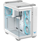 Asus TUF Gaming GT502 Horizon ArGB Midi-Tower-Gehäuse (weiß | 3x USB-A | 1x USB-C | gehärtetes Glas)