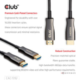 Club 3d hdmi hybride aoc kabel 8k60hz 4k120hz 30m (zwart)