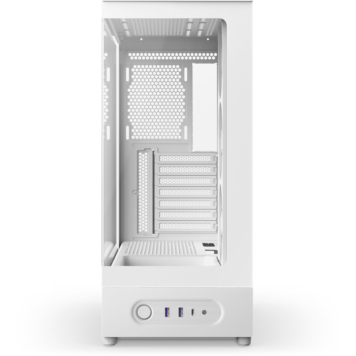 Nzxt s5 rgb midi tower behuizing (wit | 2x usb-a | 1x usb-c | rgb | tempered glass)