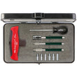 Wiha Drehmomentschraubendreher-Set mit Kreuzgriff Torquevario-s t (schwarz rot, 5-14 Nm, 12-teilig, inkl. Box)