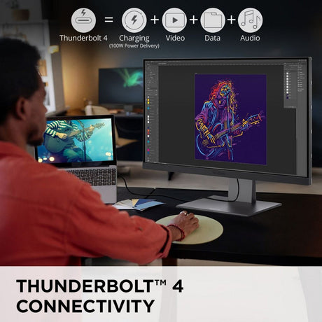Viewsonic VP2788-5k Mac-kompatibler 27 4K-UHD-Monitor (schwarz, 2x Thunderbolt 4, 1x HDMI, 1x Displayport, USB-A, USB-C)