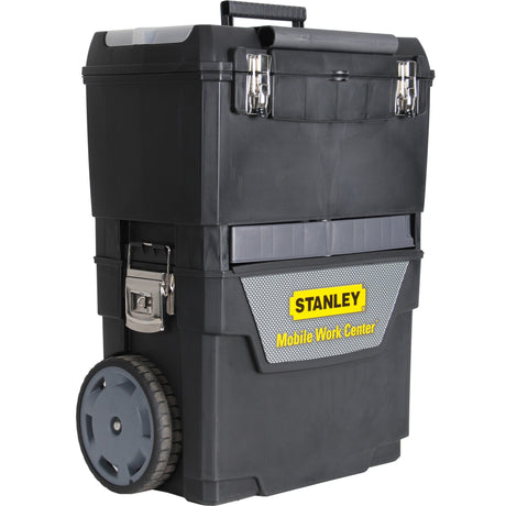 Stanley mobiler Arbeitsplatz 2in1 Werkzeugkasten (schwarz grau)