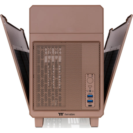 Thermaltake tr100 gravel sand mini tower behuizing (lichtbruin | 2x usb-a | 1x usb-c)