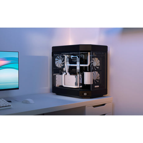 Hyte y60 Midi-Tower-Gehäuse (schwarz | 3x USB-A | gehärtetes Glas)