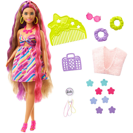 Barbie-Puppe mit totalen Haaren