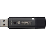 Kingston ironkey locker+ 50 g2 usb flash drive 128 gb usb-stick (antraciet, usb-a 3.2 gen 1)