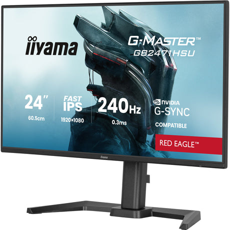 Iiyama G-Master Red Eagle GB2471HSU-B1 23,8 Gaming-Monitor (schwarz, 2x HDMI, Display-Port, USB-A, USB-C, 240 Hz)