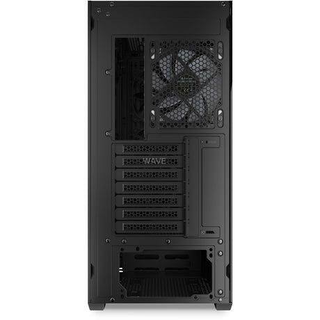 Sharkoon ak4w RGB Strip Midi-Tower-Gehäuse (schwarz | 2x USB-A | 1x USB-C | RGB | gehärtetes Glas)