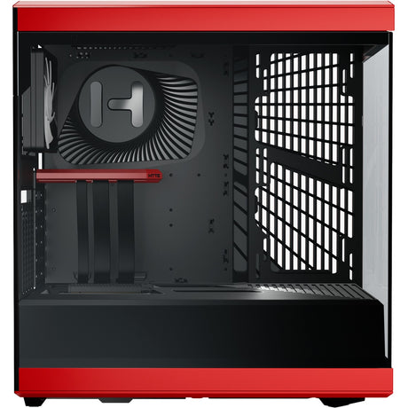 Hyte y40 Midi-Tower-Gehäuse (rot schwarz | 2x USB-A | 1x USB-C | gehärtetes Glas)