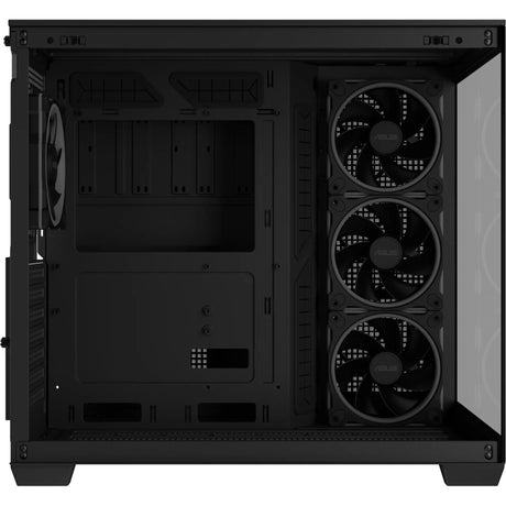 Asus a32 plus Midi-Tower-Gehäuse (schwarz | 2x USB-A | 1x USB-C | RGB | gehärtetes Glas)