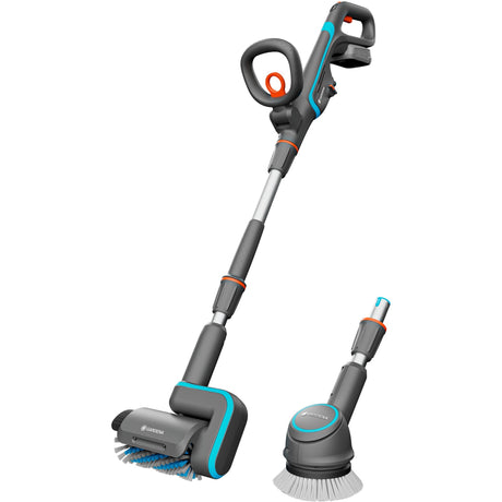Gardena Akku-Multireiniger Aquabrush Universal 04 18V P4A Set Bodenreiniger (Grau Türkis, 14842-20)