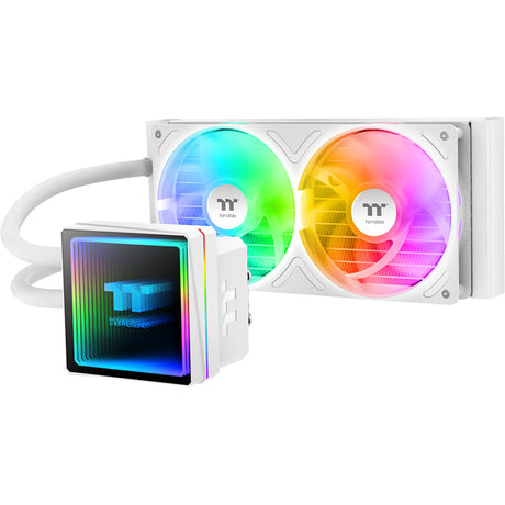 Thermaltake TH240-S V3 ARGB Sync AIO Flüssigkeitskühler – Snow Edition Wasserkühlung (weiß)