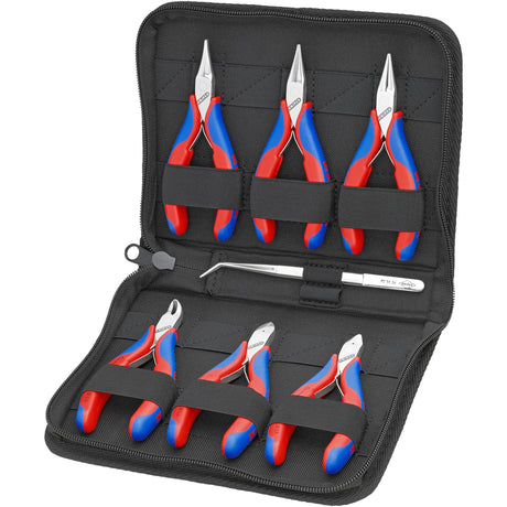 Knipex 7-teiliger Koffer 00 20 16 Zangen-Set (rot blau)