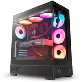 Nzxt s5 rgb midi tower behuizing (zwart | 2x usb-a | 1x usb-c | rgb | tempered glass)