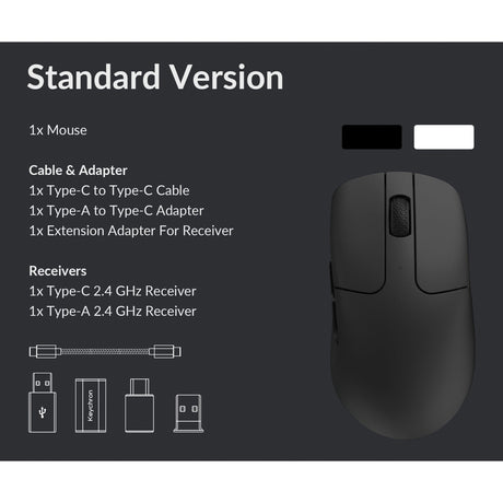 Keychron m2 kabellose Gaming-Maus (schwarz)