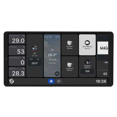 Shelly Wall Display x2i Bedienfeld (Silber, Touchscreen, Wi-Fi 6, Bluetooth 5.4)