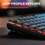 Mechanische Gaming-Tastatur Trust GXT 866 Torix (Schwarz, US-Layout (QWERTY), Huano Red, 100 %, RGB)