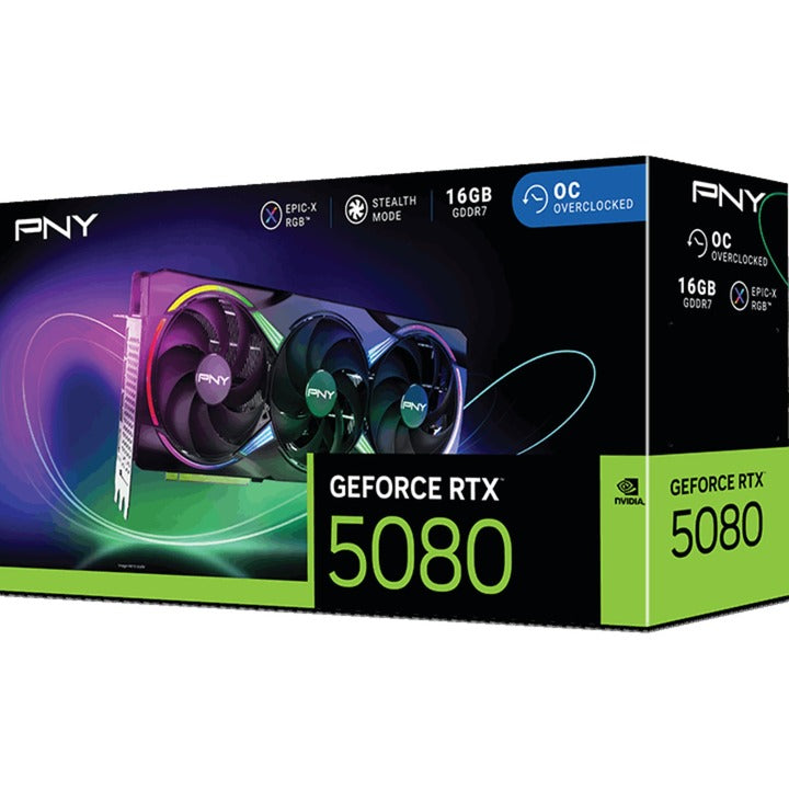 Pny Geforce RTX 5080 ARGB OC Grafikkarte (DLSS 4, 3x Display Port, 1x HDMI 2.1)