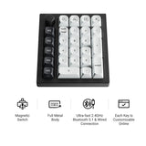Keychron q0 he qmk wireless custom number pad rgb mechanisch numpad (zwart, us lay-out (qwerty), gateron double-rail magnetic nebula, hot-swap, rgb, double-shot pbt keycaps)