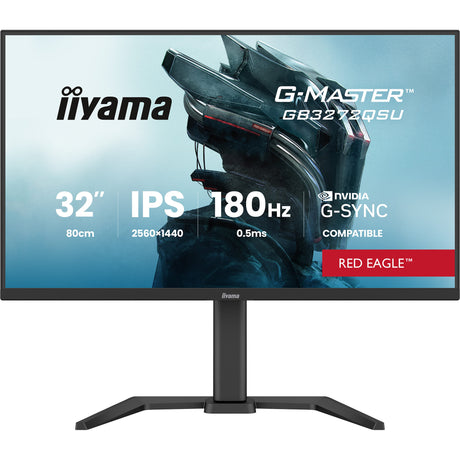 Iiyama G-Master Red Eagle GB3272QSU-B1 31,5 Gaming-Monitor (Schwarz (matt), 180 Hz, HDMI, DisplayPort, USB, Audio)