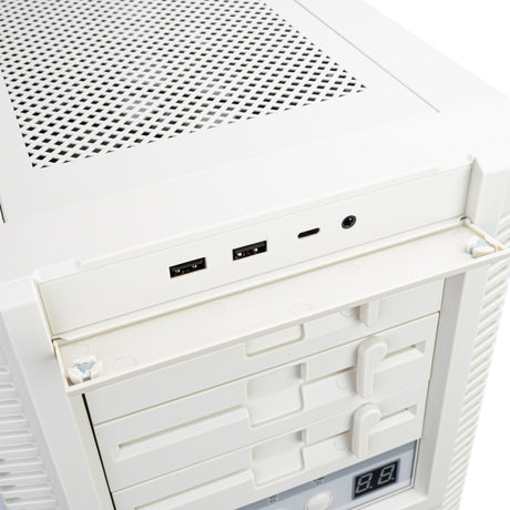 Silverstone flp02 midi tower behuizing (wit | 2x usb-a | 1x usb-c)