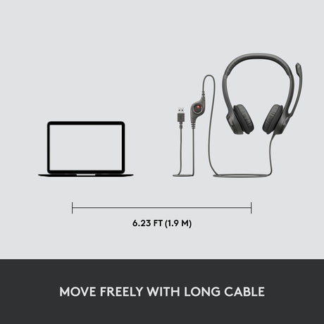 Headset logitec h390 usb schwarz