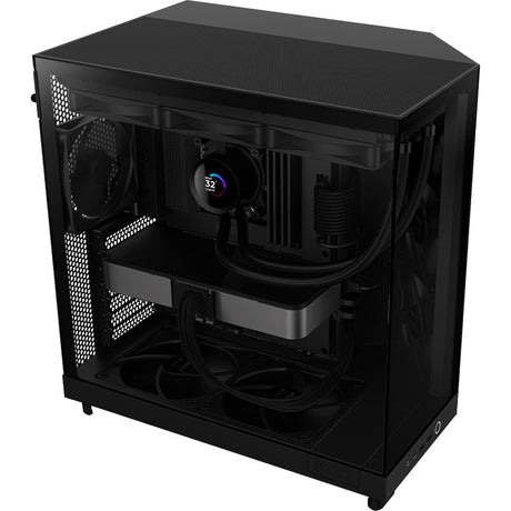 Nzxt h6 flow midi tower housing (black | 2x USB-A | 1x USB-C | tempered glass)