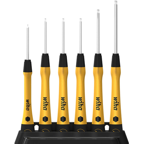 Wiha Feinschraubendreher-Set picofinish ESD, 7-teilig (gelb schwarz, inkl. Halter)