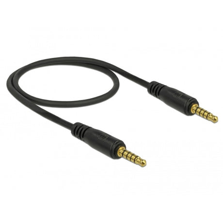 Delock Stereo Klinke 3,5 mm 5-Pin (Stecker) > 3,5 mm 5-Pin (Stecker) Kabel (schwarz, 0,5 Meter)