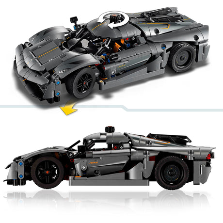 Lego Technic 42173 Koenigsegg Jesko Absolut Grey Hypercar