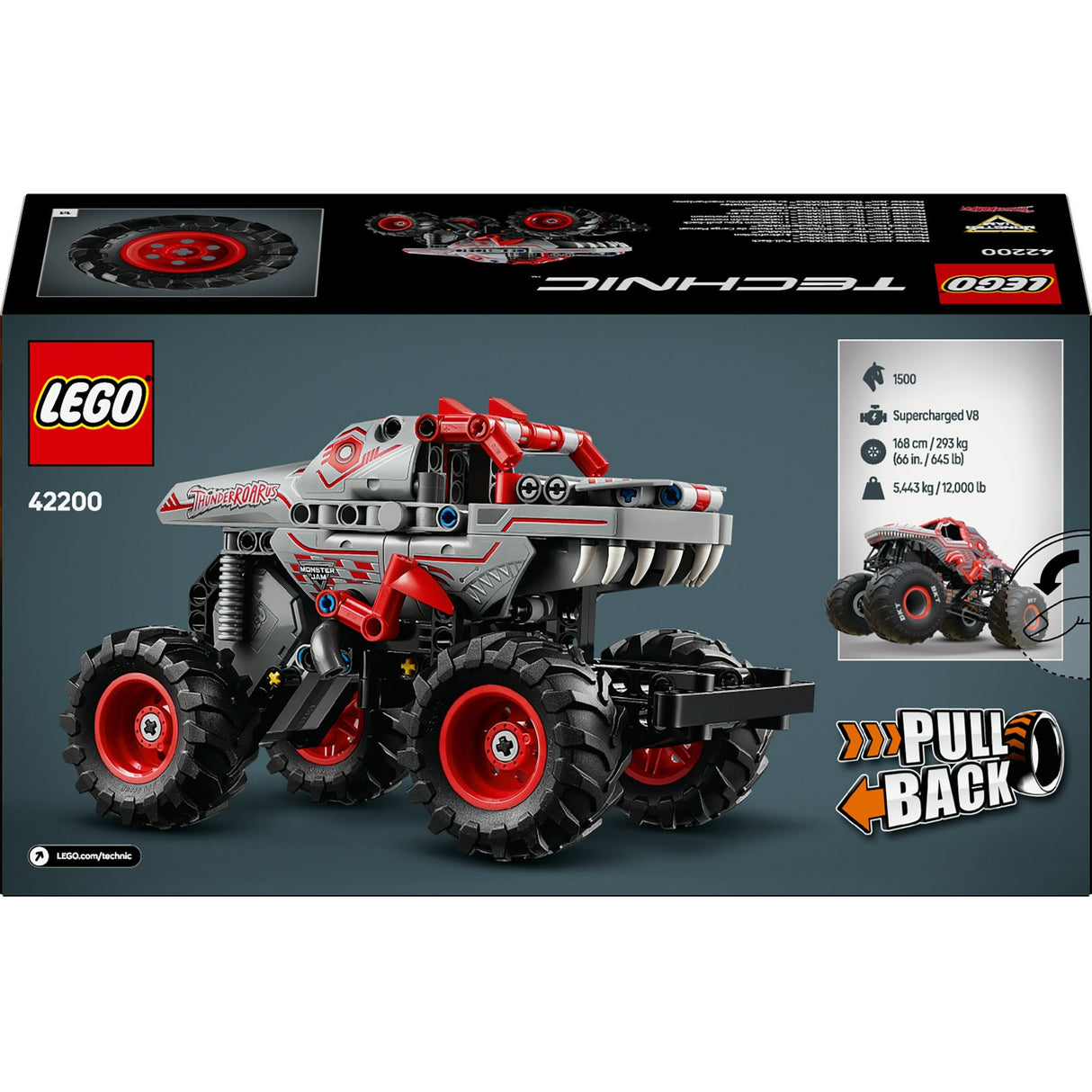 Lego Technic 42200 Monster Jam Thunderroarus Rückzug