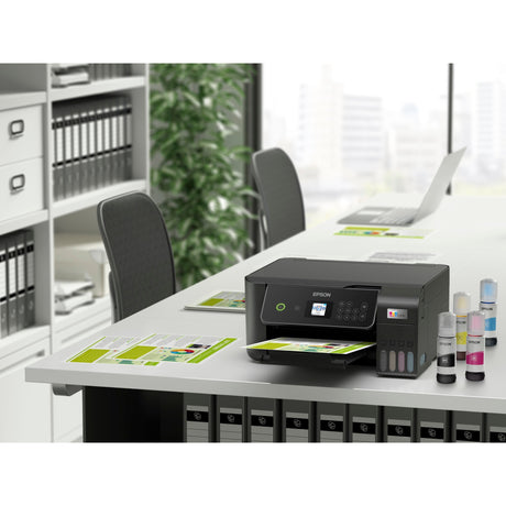 Epson Ecotank et-2871 A4-Multifunktions-Wi-Fi-Drucker mit Tintentank, All-in-One-Tintenstrahldrucker (Schwarz, Scannen, Kopieren, Wi-Fi, inklusive bis zu 3 Jahre Tinte)