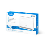Cudy ac1200 wi-fi 4g lte-cat6 gigabit router lt700v mesh router (wit, mesh, app, nano simslot)