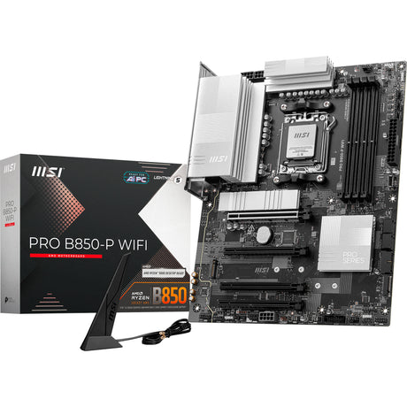 Msi pro b850-p wifi socket am5 moederbord (raid, 5gb-lan, wi-fi 7, bt, sound, atx)
