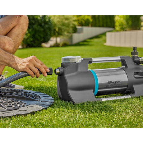 Gardena Bewässerungspumpe 6500 Silentcomfort (dunkelgrauer Edelstahl, 1300 Watt | Bluetooth)
