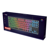 Trust GXT 833 Thado-Tastatur mit TKL-Beleuchtung (schwarz, US-Layout (QWERTY), 80 % (TKL), RGB)
