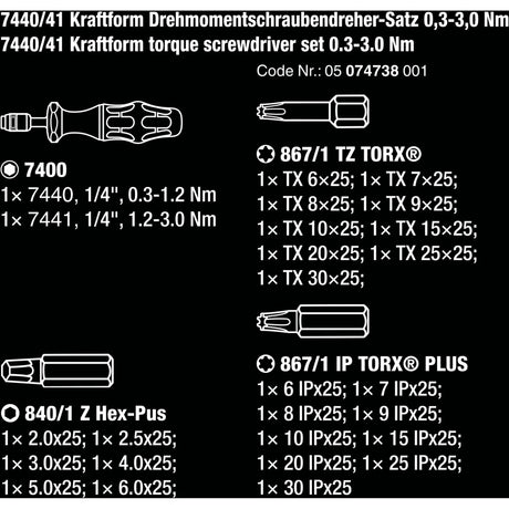 Waa 7440 41 Kraftform Momentischer Treiber Set 0,3-3