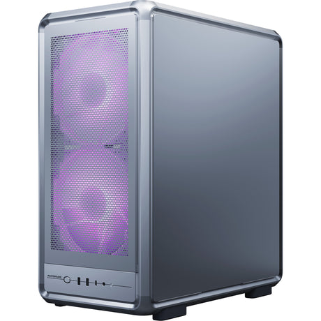 Cooler Master Masterframe 500 Mesh Argb Midi-Tower-Gehäuse (Silber | 2x USB-A | 1x USB-C | RGB | gehärtetes Glas)