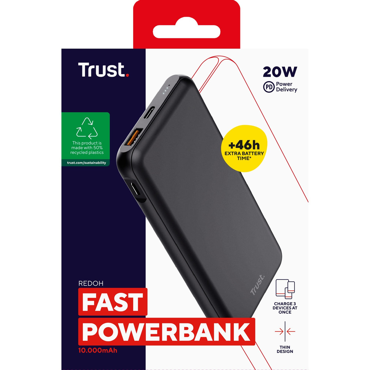 Vertrauen Sie der Redoh Fast 10.000-mAh-Powerbank