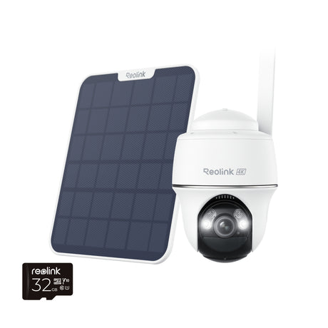 Reolink G440 + Solarpanel 2 Sicherheitskamera (weiß, 4k, 8mp, 4G LTE, inkl. Solarpanel 2 + 64GB Micro-SD-Karte)
