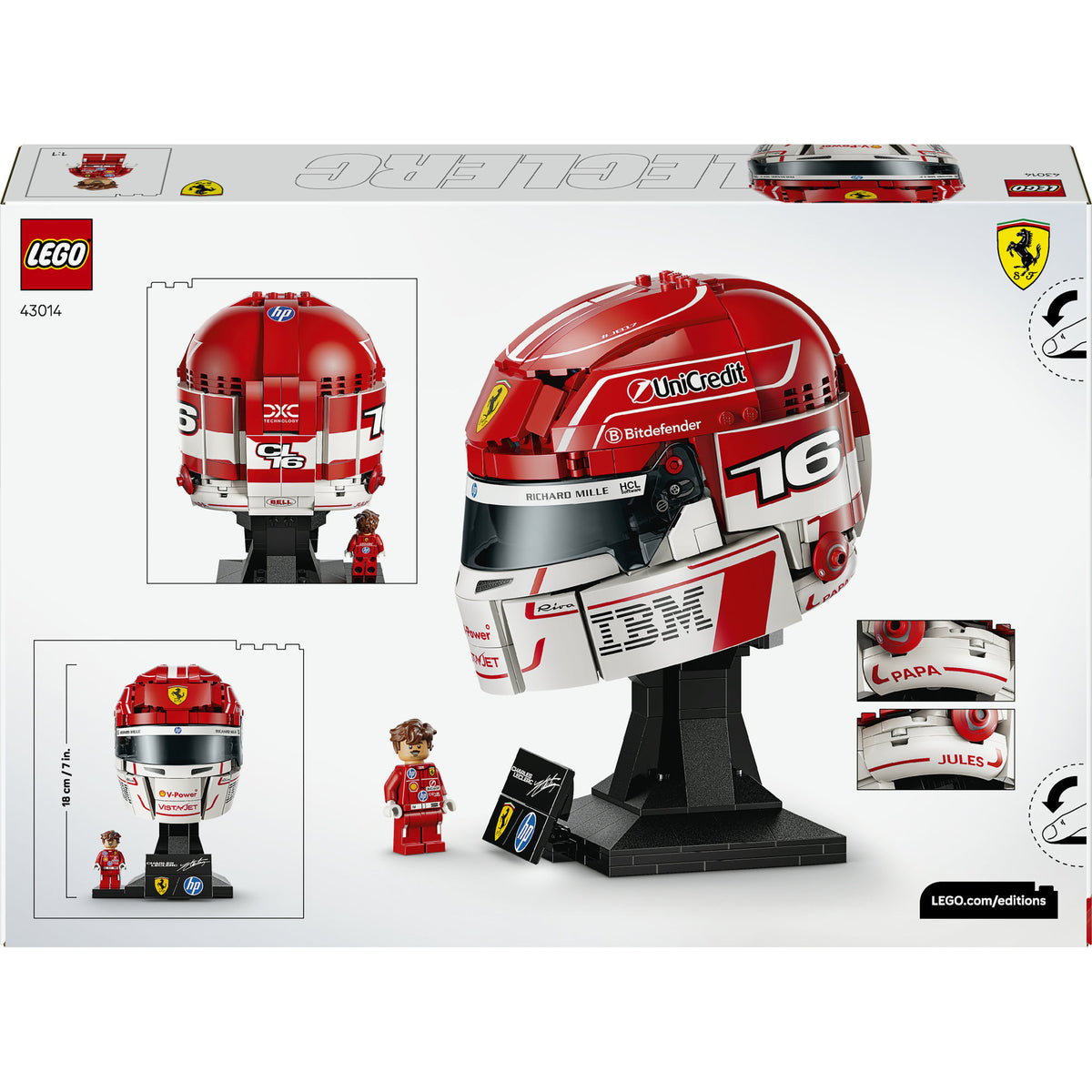 Lego Editions Scuderia Ferrari HP Helm von Charles Leclerc – 43014