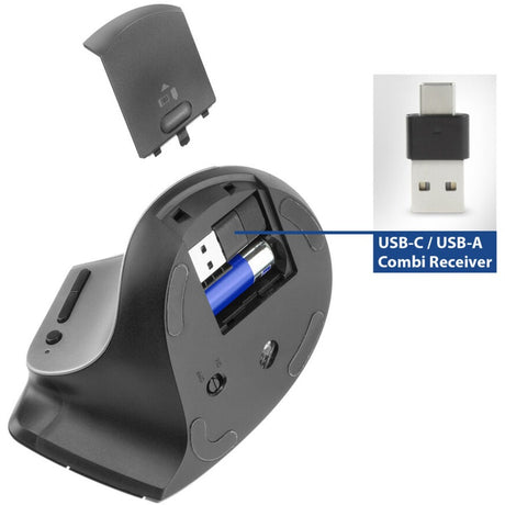 Kabellose ergonomische Act-Maus mit Bluetooth und USB-C USB-A